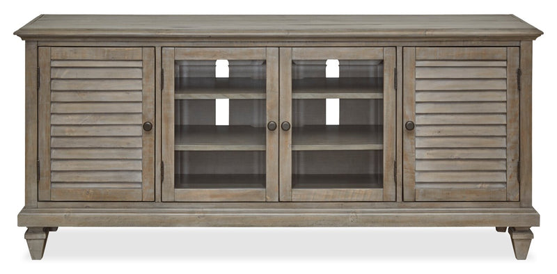 Baron 114\" Rustic 4-Piece Pine Entertainment Centre with Storage and Cable Management for TVs up to 70” 