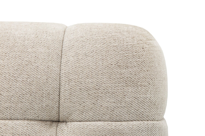 Oaklyn Modular 4-Piece Fabric Sectional with Ottoman and Tufted Seat Cushions - Beige