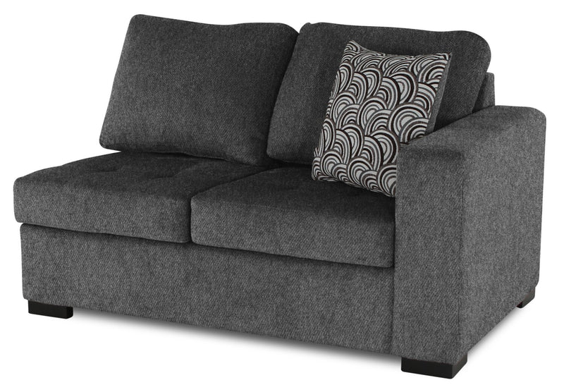 Legend 2-Piece Left-Facing Chenille Cuddler Sectional - Pepper