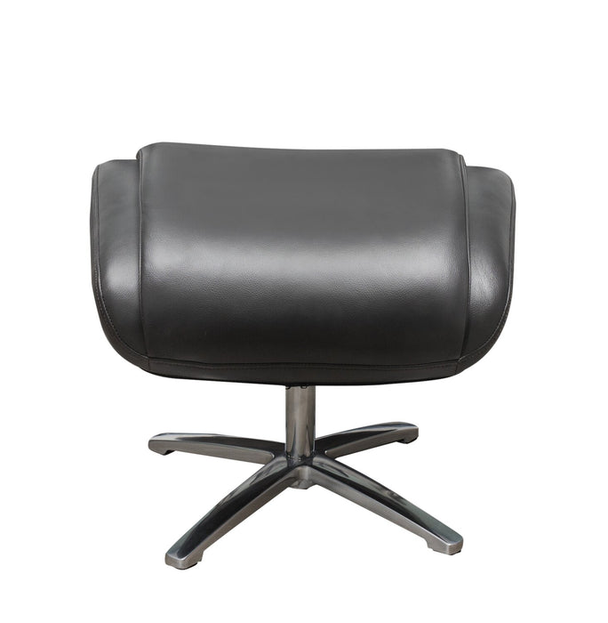 Vega Leath-Aire® Swivel Reclining Chair and Footrest - Grey