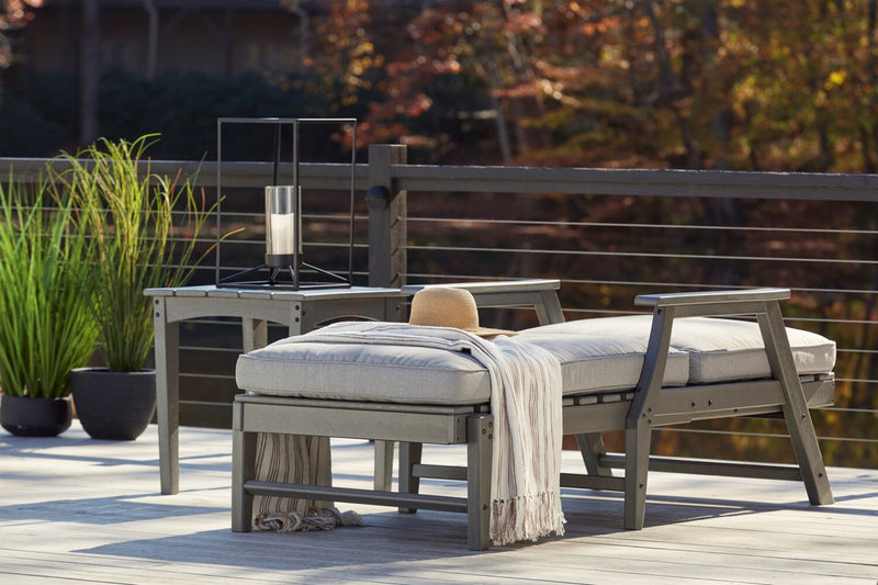 Cape Outdoor Patio Lounger with Adjustable Backrest -UV & Weather Resistant - Grey 