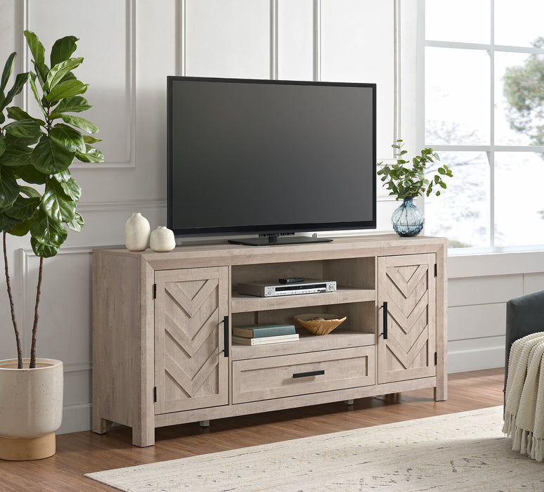 Hayward 70” Modern TV Stand with Storage and Cable Management for TVs up to 75” - White