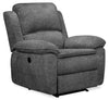Chandler 37\" Chenille Fabric Power Reclining Chair - Grey 