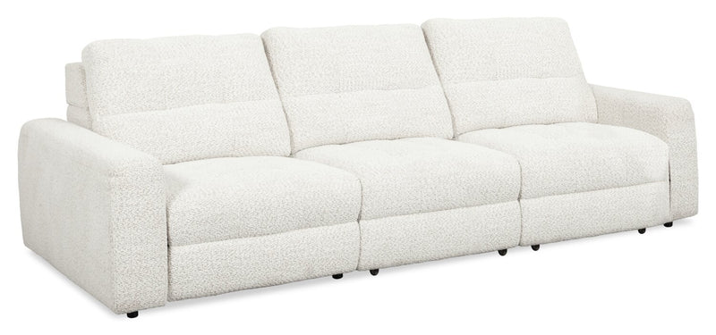 Scott Living Elevate Modular 115\" Chenille Fabric Power Reclining Sofa – Beige