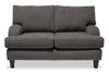 Nofia Chenille Loveseat - Charcoal 