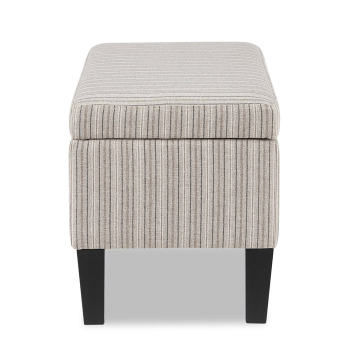 Calgary Rectangular Storage Ottoman - Grey
