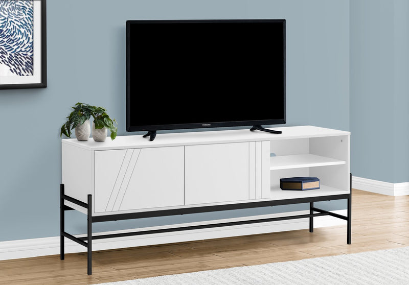 Jae 59” TV Stand - White