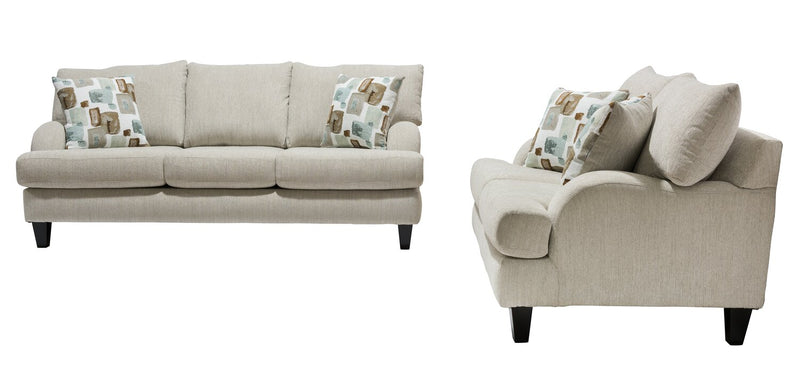 Nofia Chenille Loveseat - Linen 