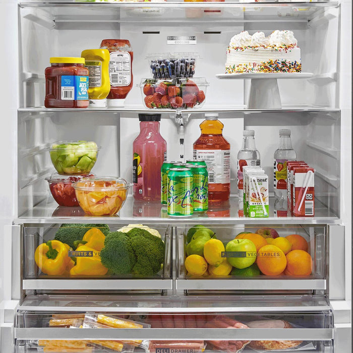 Whirlpool 36\" 30 Cu. Ft. French-Door Refrigerator with Dual Ice Makers - White - WRFF3736SW