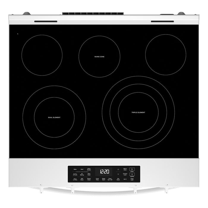 Whirlpool 30\" 5.3” Cu. Ft. Electric Range with Air Cooking – White - YWSES5030SW