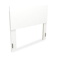 Riley Panel Bed with Headboard & Frame for Kids, Made in Canada, White - Full Size 