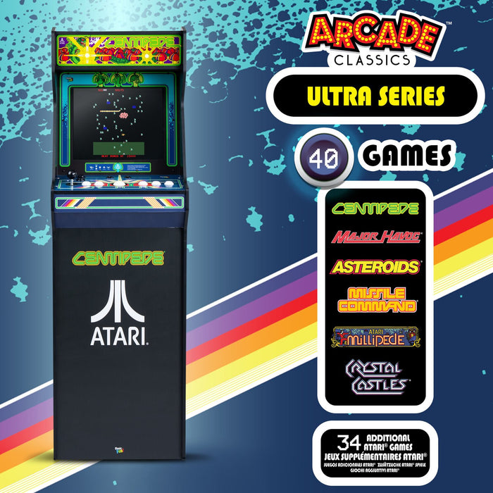 Basic Fun Arcade Classics Atari/Centipede/Asteroids Ultra Series 40 Game Arcade Cabinet