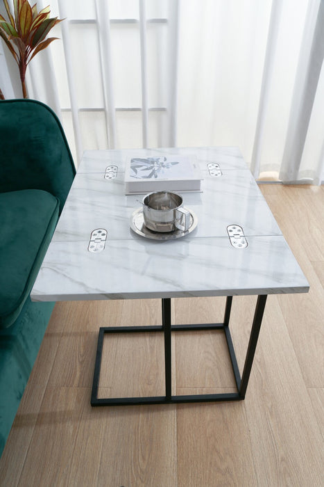 Pia Foldable Chairside Table - White