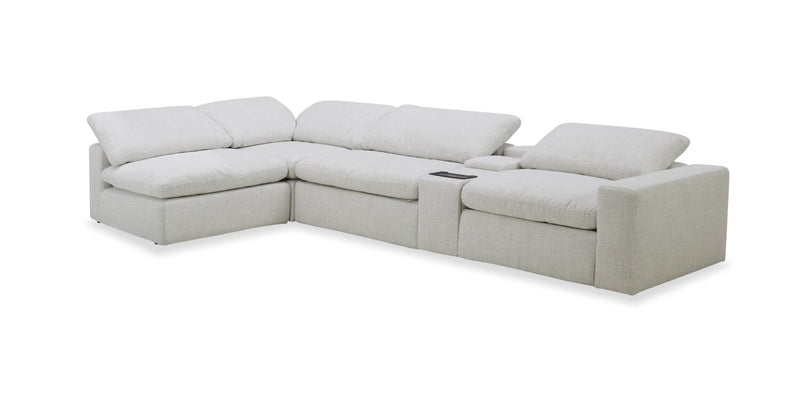 Sky Modular 5-piece Fabric Power Sectional – Nathan Wheat 