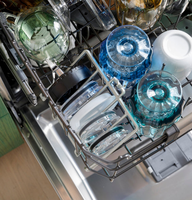 Café 24\" 39 dBA Smart Top-Control CustomFit Dishwasher with Third Rack - Stainless Steel - CDT888P2VS1