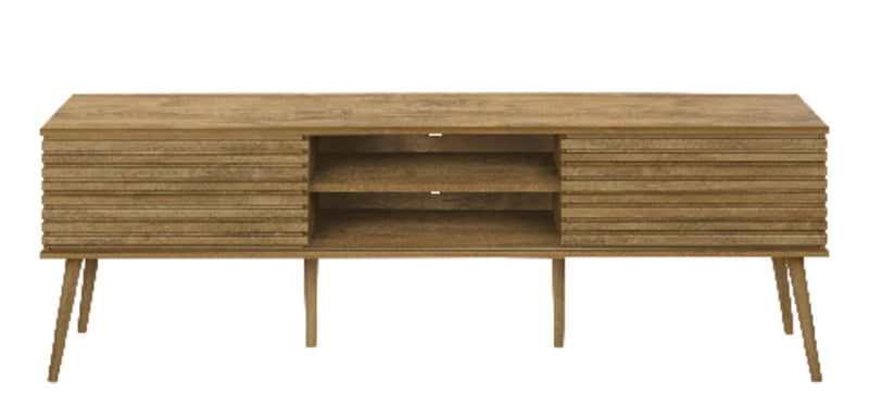 Gemma 72\" Rustic TV Stand with Storage and Cable Management for TV's up to 80\"- Brown