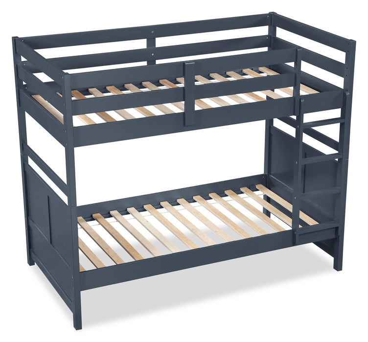 Quinn Twin/Twin Bunk Bed - Blue