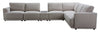 Voyage Modular 7-Piece Fabric Sectional with Console and Removable Back Cushions – Beige
