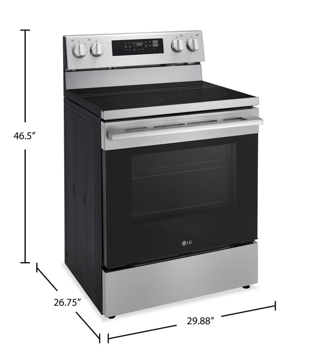 LG 30\" 6.3 Cu Ft. Smart Electric Range with Probake Convection® and EasyClean® - LREN6321YE 