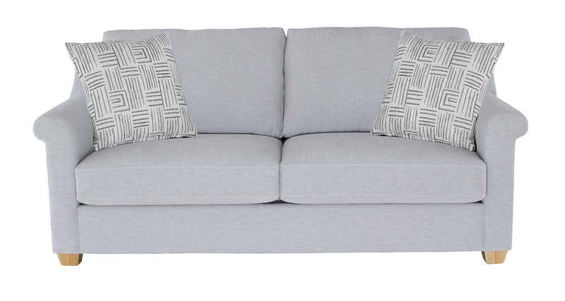 Finesse 81\" Contemporary Chenille Fabric Sofa - Heather Grey