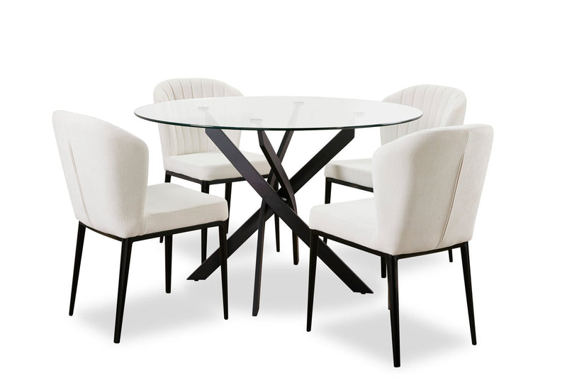 Zoe 5-Piece Dining Package - Ivory