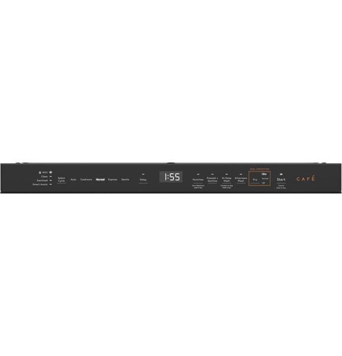 Café 24\" 39 dBA Smart Dishwasher with Ultra Wash Top Rack - Matte Black - CDT888P3VD1