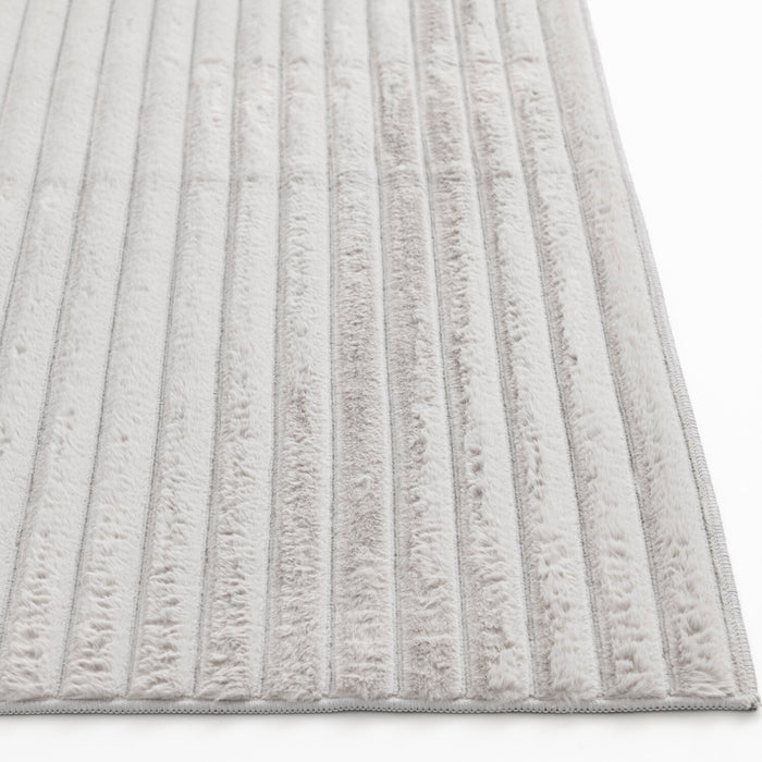 Channel Light Grey Area Rug - 5' x 7'