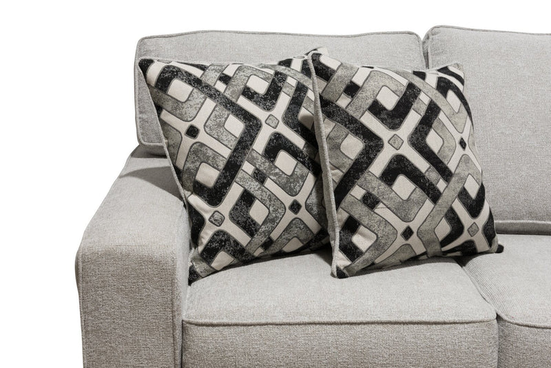 Made in Canada Verona 2-Piece Right-Facing Linen-Look Fabric Sectional with Removable Cushions - Beige 