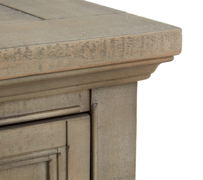 Hanson 50” Traditional Pine Coffee Table with Storage and Casters - Dovetail Grey