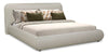 Luka Upholstered Platform Bed in Taupe Vegan Leather - King Size