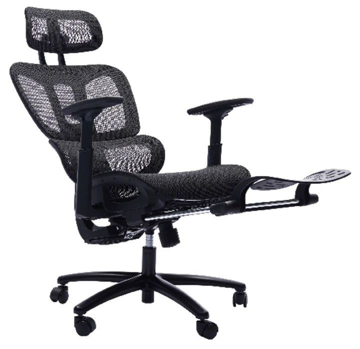 Sealy® Diego 26.3” Adjustable Office Chair with Mesh Padding & Footrest - Black