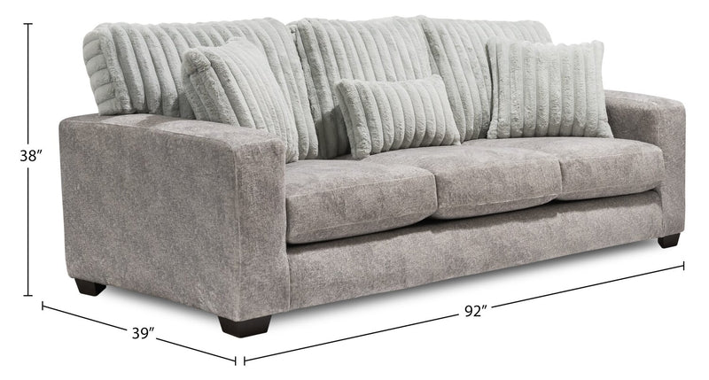 Koda Chenille Sofa - Plush Paloma