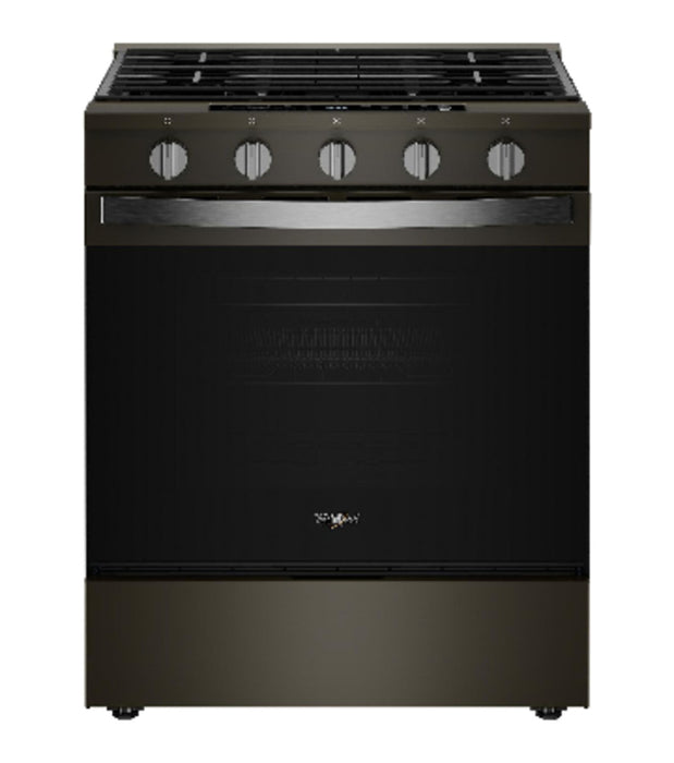 Whirlpool 5 Cu. Ft. Gas Range with Air Fry and WipeClean™ Coating - Black Stainless Steel - WSGS7530RV