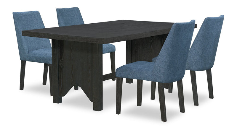 Emery 5-Piece Dining Set - Blue
