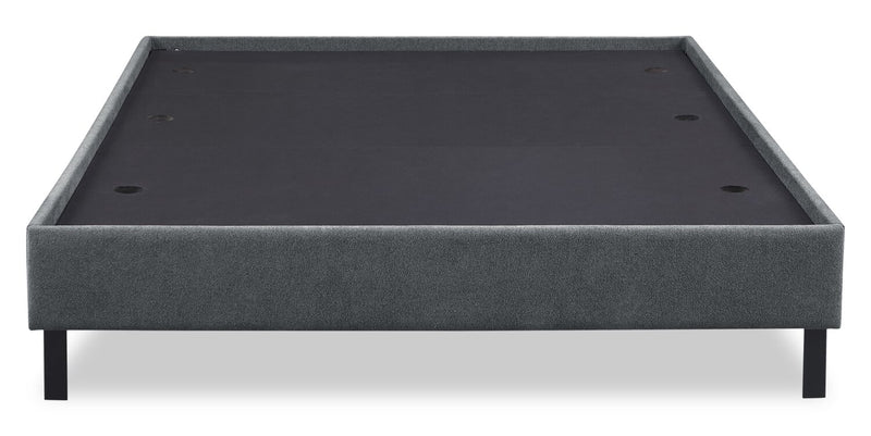 Amos Charcoal Upholstered Platform Bed Base - Full