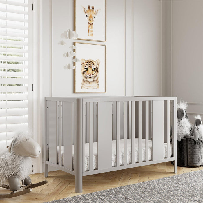 Little Seeds Skyler Baby Crib - Sharkey Grey 