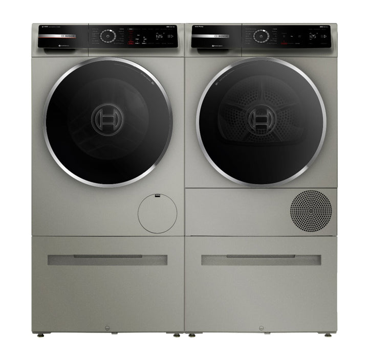 Bosch 800 Series 2.4 Cu. Ft. Front-Load Washer and 4 Cu. Ft. Heat Pump Dryer 