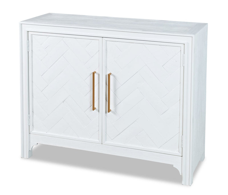 Keena Solid Wood Accent Cabinet - White