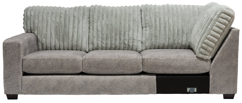 Koda 2-Piece Chenille Left-Facing Sectional - Plush Paloma
