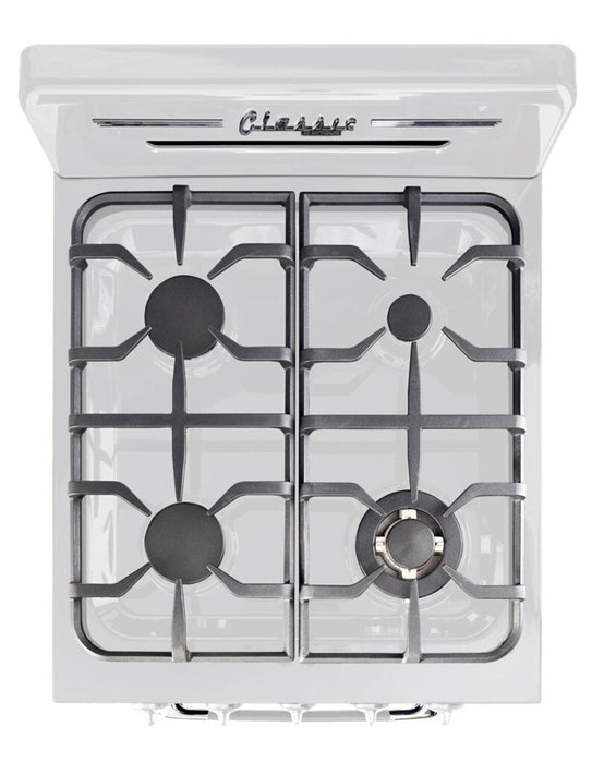Unique Classic Retro 24\" 18.5 Cu. Ft. Offgrid Range [CB1.1]- White - UGP-24CR OF1 W