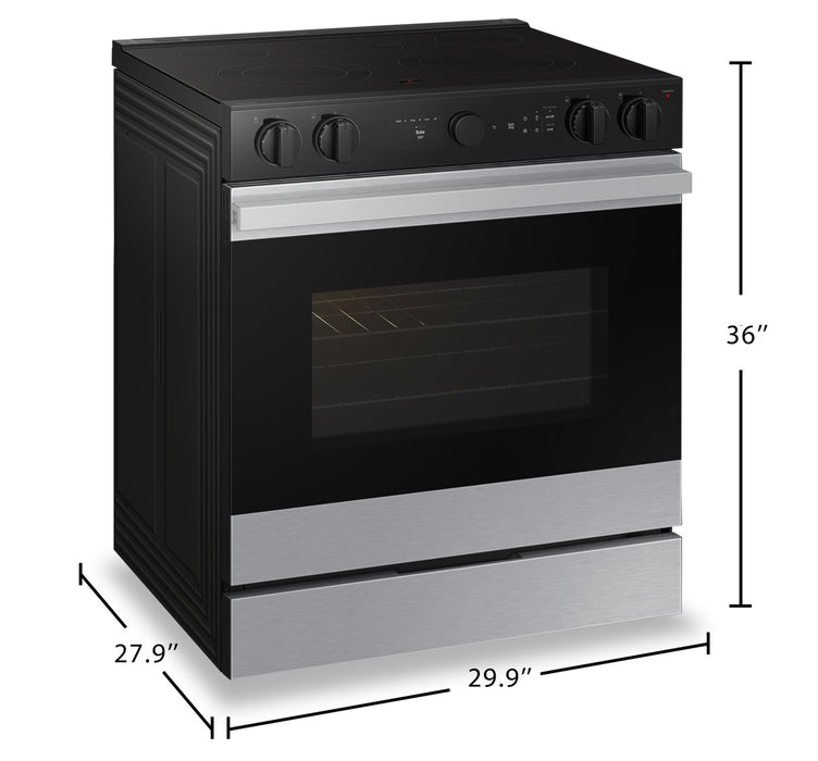 Samsung Bespoke 6.3 Cu. Ft. Smart Electric Range with Air Fry and Air Sous Vide - NSE6DG8500SRAC