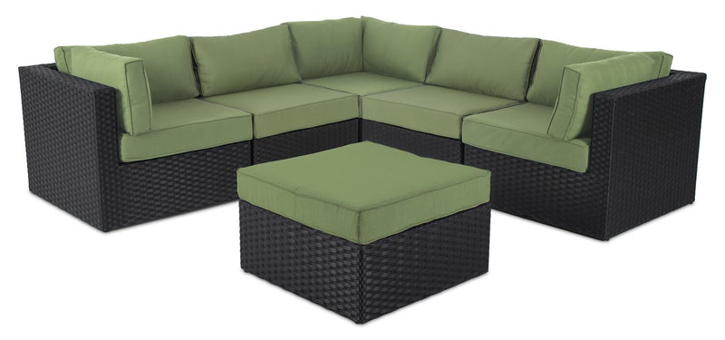 Barbados Patio Ottoman – Green