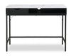 Jensen 40\" Desk with Marble-Look Top and Storage – Black