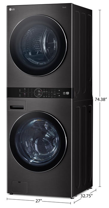 LG WashTower™ with 5 Cu. Ft. Washer and 7.8 Cu. Ft. Ventless HeatPump™ Dryer - WKHC252HBA