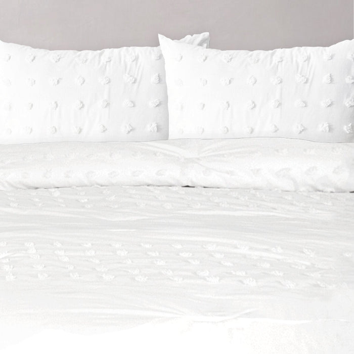 Rowan 3-Piece Queen Comforter Set - White