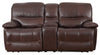 Franco 79\" Genuine Leather Zero Gravity Power Reclining Loveseat with Storage Console and USB Ports - Brown 
