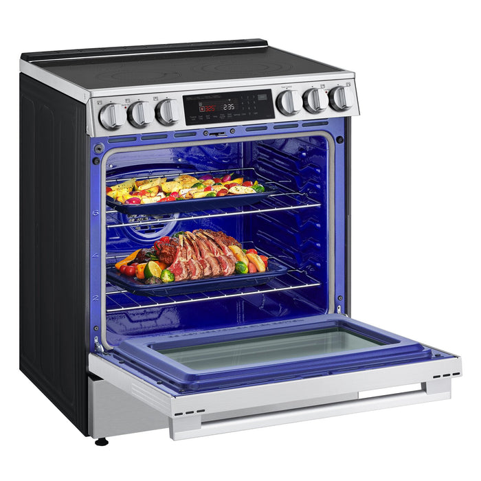 LG 6.3 Cu. Ft. Smart Electric Range with Air Fry – Fingerprint Resistant Stainless Steel - LSEL6335XE 
