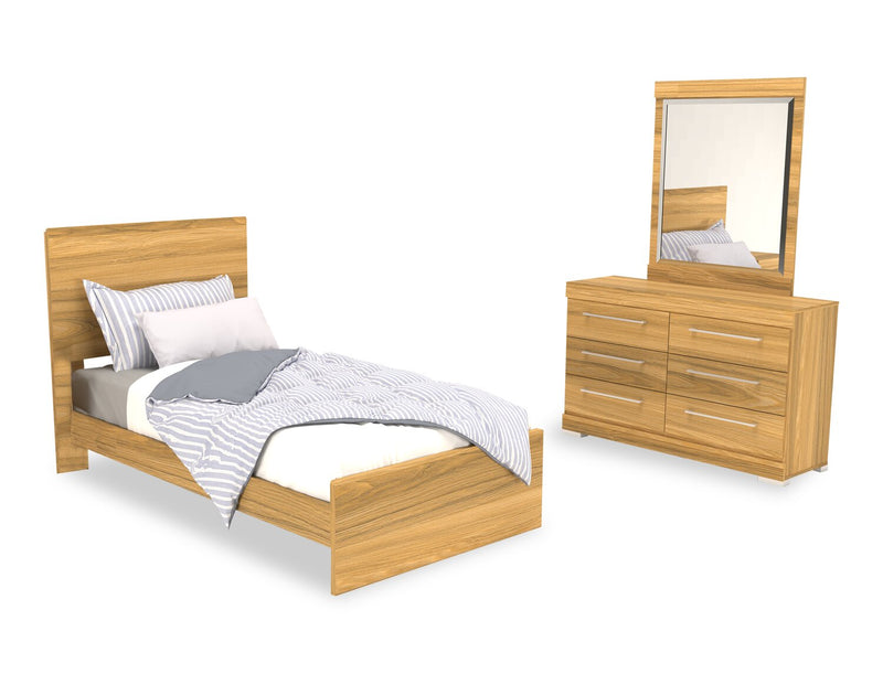 Riley 5-Piece Twin Bedroom Set - Natural