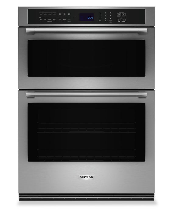 Maytag 30\" 6.4 Cu. Ft. Electric Combination Wall Oven with True Convection - Fingerprint Resistant S… 