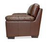 Classico 47\" Genuine Leather Chair with Wood Legs – Tobacco